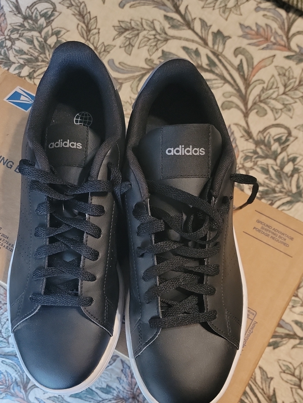 adidas Black Low-Top Leather Sneakers